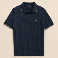 Brooks Brothers Cable Knit Archive Tennis Polo in Supima® Cotton