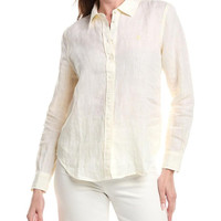 Brooks Brothers 女士衬衫 Yarn Dye Stripe Linen Classic Shirt