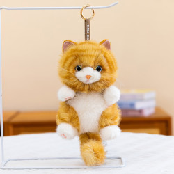 Ghiaccio 仿真猫咪挂件猫猫毛绒玩具伴手礼挂件礼物 黄纹 25cm