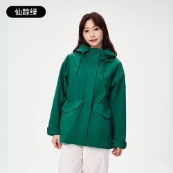 ROCK&ICE 女款防风防水单层连帽冲锋衣