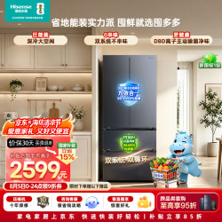 海信 大薄荷系列 BCD-550E5SFQKD 风冷法式门冰箱 550L