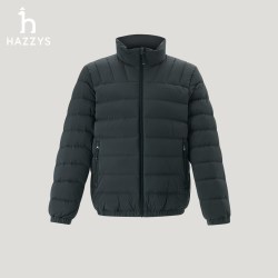 哈吉斯 秋季男士立领排骨羽绒服时尚休闲保暖鹅绒服外套男潮
