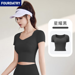 FOURDATRY 新款瑜伽服套装弹力裸感运动紧身衣跑步训练健