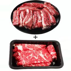 安格斯牛肋条2斤+牛肉卷250g*4盒