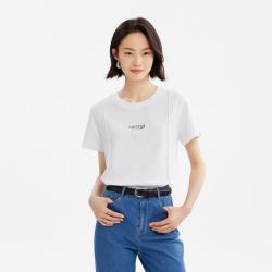 全棉时代 女士短袖全棉休闲凉爽舒适上衣夏季通勤日常百搭薄款