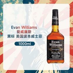 Evan Williams 爱威廉斯 黑标 波本威士忌 1000ml 43度