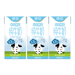 德亚 原生高钙A2β-酪蛋白纯牛奶 150ml*3