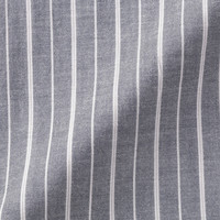 MUJI 无侧缝双层纱织 藏青色条纹 XL 睡衣/家居服套装