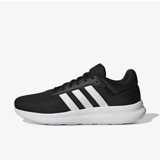 adidas LITE RACER 4.0 低帮跑步鞋 男款 黑白 IE6133