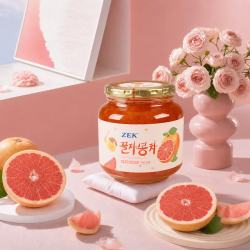 ZEK 韩国进口蜂蜜红西柚茶1kg  冲饮罐装浓缩冲调奶茶店专用果酱饮料