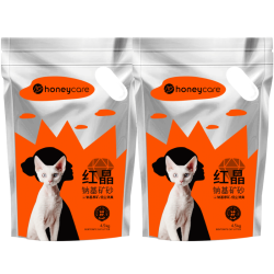 Honeycare 好命家 钠基矿砂 猫砂宠物用品 红晶钠基矿猫砂4.5kg*2袋