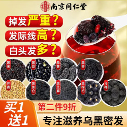 南同四海 京仁堂九黑茶五黑茶150g五黑桑葚黑枸杞黑芝麻搭生发养发黑发食材