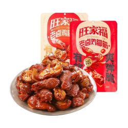 旺家福 三人团 旺家福老卤鸡脚筋600g鸡爪筋香辣卤香追剧解馋下酒菜小吃零食
