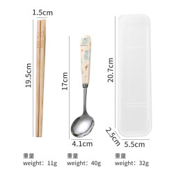 304不锈钢便携勺筷套装