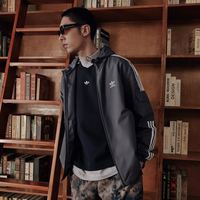 adidas 经典运动连帽夹克外套男女春夏adidas阿迪达斯三叶草KB1946