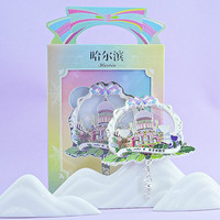 赋闲 哈尔滨冰箱贴金属2026新款文创冰雪大世界摩天轮可旋转金属冰箱贴 圣索菲亚教堂流沙冰箱贴