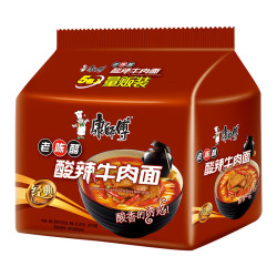 康师傅 颐和仙境 老陈醋 酸辣牛肉面 111g*5包