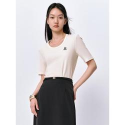 太平鸟 女式修身短袖T恤 AACNF214NK1