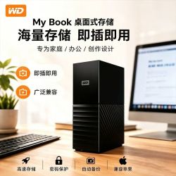 西部数据 WD西部数据My Book 4T台式移动硬盘机械3.5英寸高速企业级加密