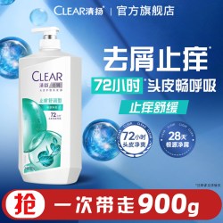 清扬 止痒洗发露控油蓬松去头屑净屑头皮护理薄荷清洁多效洗发水