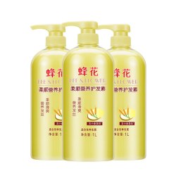 蜂花 柔顺滑营养护发素小麦蛋白改善毛躁1Lx3