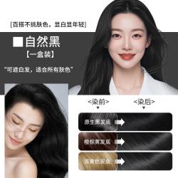 韩金靓 官方旗舰店染发剂女泡泡染果油植物纯自己在家遮白染膏