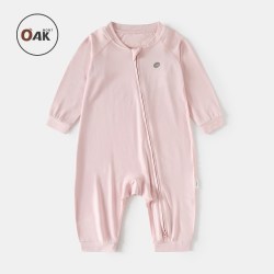 OAKMONT Oak mont婴儿连体衣竹纤维吸湿排汗透气睡衣男女宝宝秋装爬服哈衣