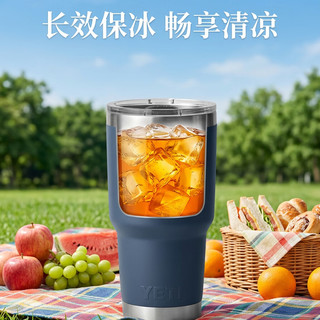 YETI RAMBLER系列 真空隔热 887ml 海军蓝 保温杯
