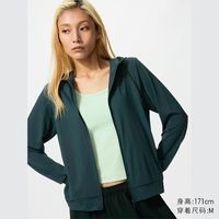 优衣库 AIRism防紫外线网眼拉链连帽开衫/长袖优衣库女装465748 483278