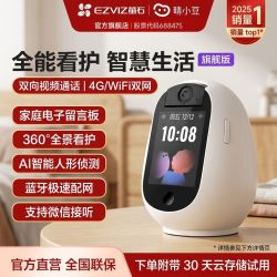 萤石 睛小豆室内带屏摄像机高清免流全景wifi 4G远程看护老人D610