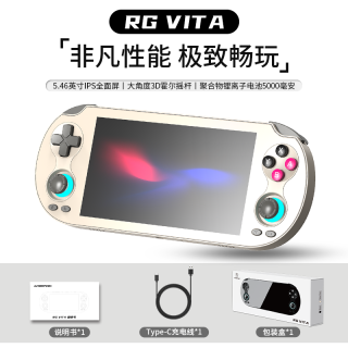 安伯尼克 新款RG VITA RG VITA Pro双系统高清大屏掌上游戏机RG VITA灰色(3+64G）