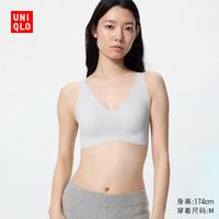 优衣库 AIRism无钢圈文胸/舒适/固定罩杯女装轻氧Bra482666 487015 487015/03灰色