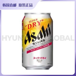 朝日啤酒 韩国直邮ASAHI朝日超爽全开盖340ml*6罐日本原装进口食彩生啤酒