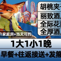 1大1小酒店1晚丨含早+接送+发箍
