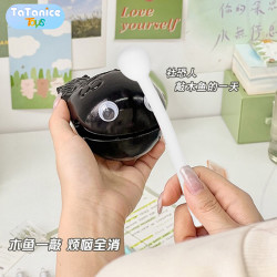 TaTanice 解压玩具小木鱼敲打办公室盘静摆件玩具学生送同学开学生日礼物 木鱼+木鱼棒+玉佩