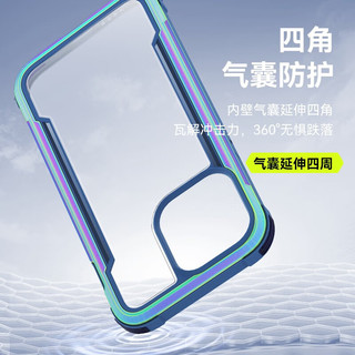 决色 iPhone13ProMax Shield系列 透明背板金属边框 手机壳