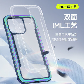 决色 iPhone13ProMax Shield系列 透明背板金属边框 手机壳