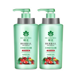 蜂花 本草精华洗发水枸杞精华柔顺丝滑男女士洗头膏800ml*2