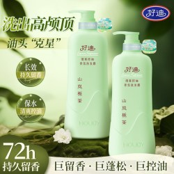 好迪 清爽控油蓬松洗发水持久留香香氛洗发露柔顺发质洗发精400g