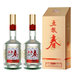 五粮浓香 五粮春 第二代 52%vol 浓香型白酒 500ml*2瓶 双支装