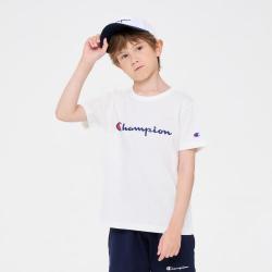 Champion 儿童纯棉短袖T恤亲肤舒适透气经典运动潮牌简约百搭