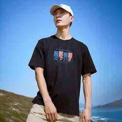 拓路者 男士山系印花圆领T恤衫