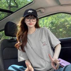 FUN 休闲女装 纯棉宽松趣味印花短袖T恤 2026夏季