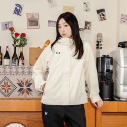安德玛 梭织连帽夹克女装上衣休闲舒适跑步健身训练运动外套