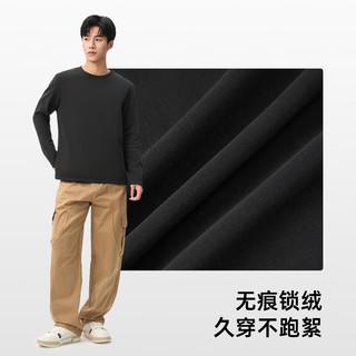 千仞岗 轻薄圆领短款羽绒服 魔力黑 S(160) 男士外套