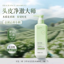 韩方五谷 洗发水控油蓬松氨基酸去屑止痒洗头膏露留香柔顺男女 大吉岭白茶+茉莉铃兰香2瓶装