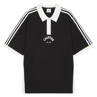 Champion 男女同款拼色短袖POLO衫