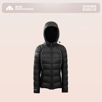 移动端：美力城 暖天鹅羽绒服修身显瘦连帽休闲时尚鹅绒服外套女冬