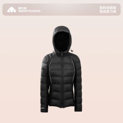 美力城 暖天鹅羽绒服修身显瘦连帽休闲时尚鹅绒服外套女冬