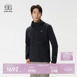 KOLON SPORT KOLON可隆风脊石墨烯软壳夹克防泼水防静电防风男女外套 黑色BK-男